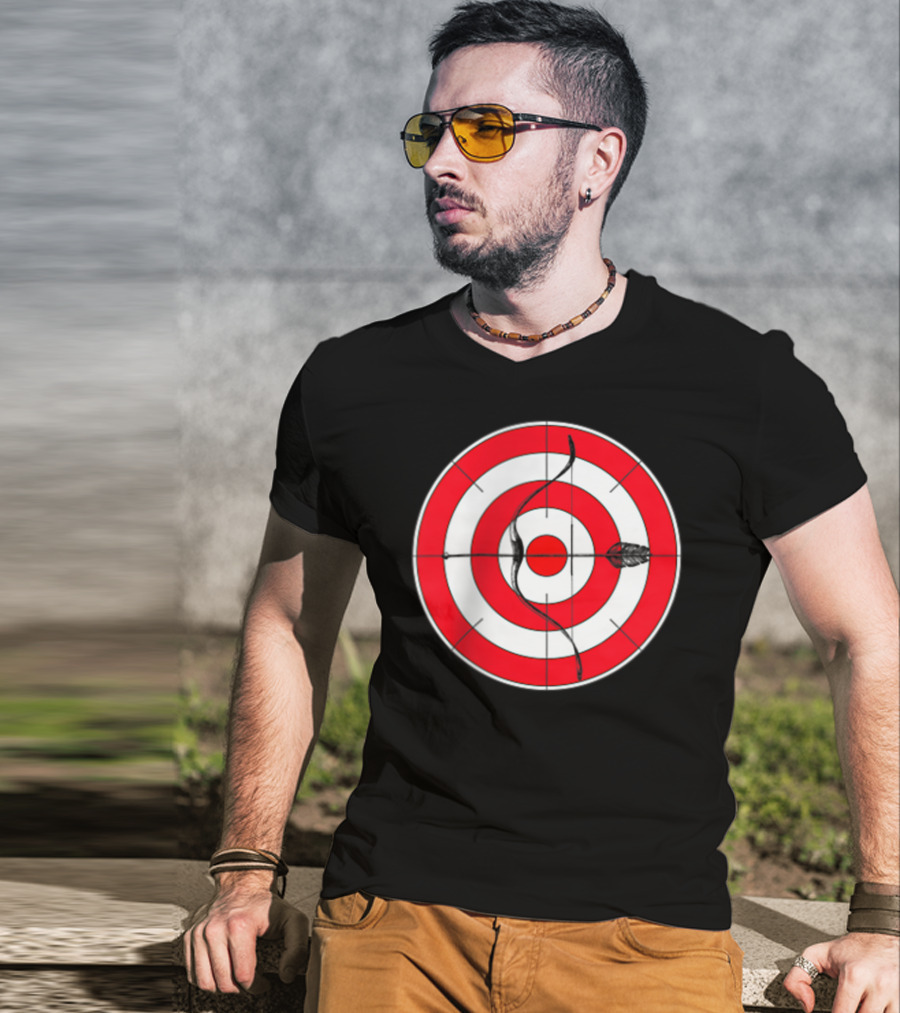 Archery Target Bear Deer Bow Arrow Novelty Mom Dad T-Shirt