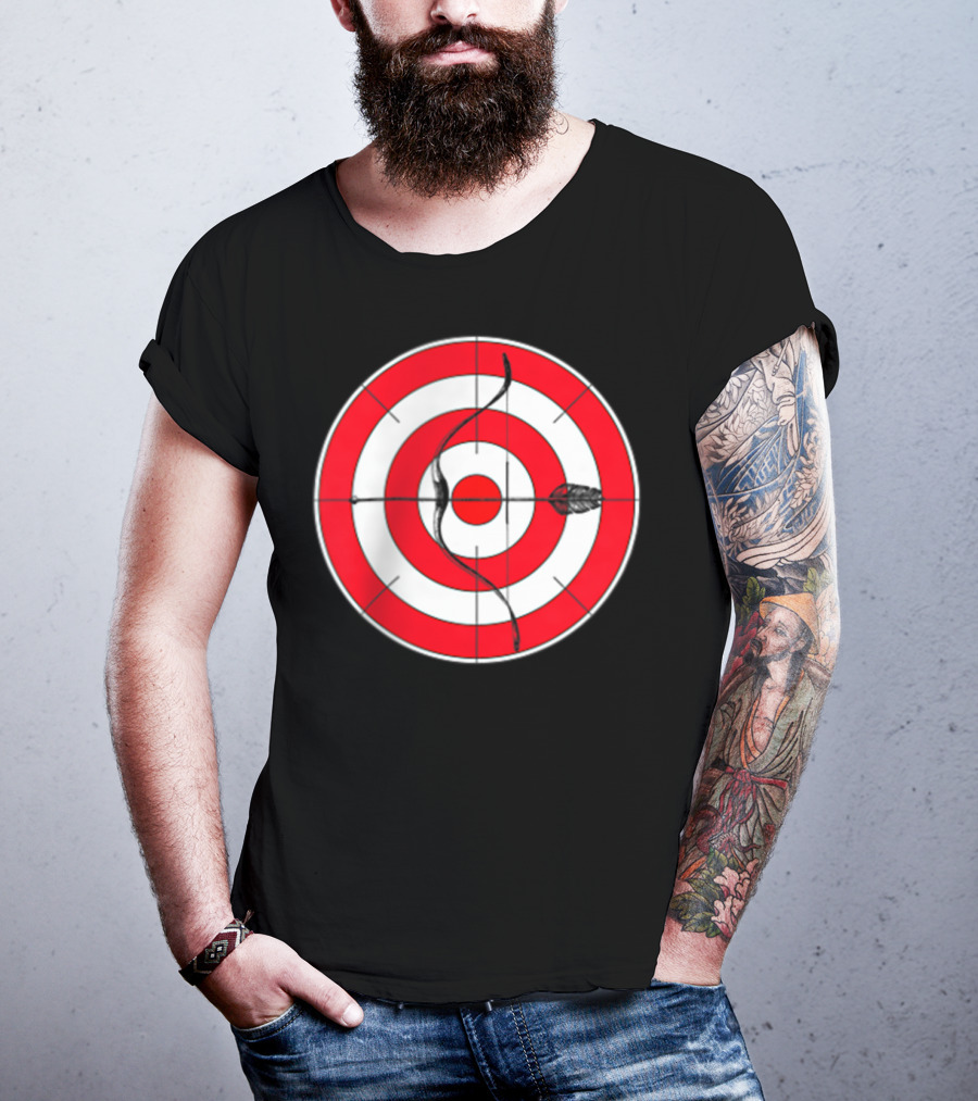 Archery Target Bear Deer Bow Arrow Novelty Mom Dad T-Shirt
