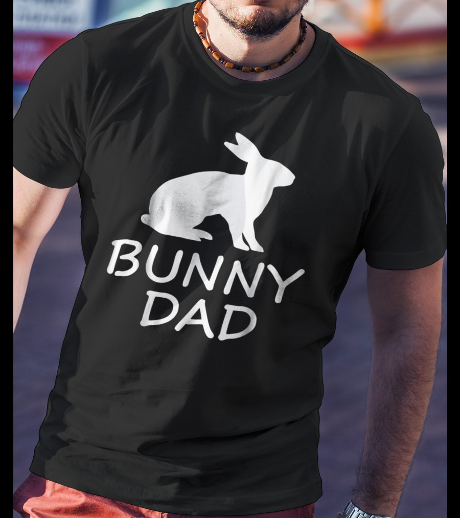Bunny Dad Rabbit Silhouette Father's Humor Dy54 T-Shirt