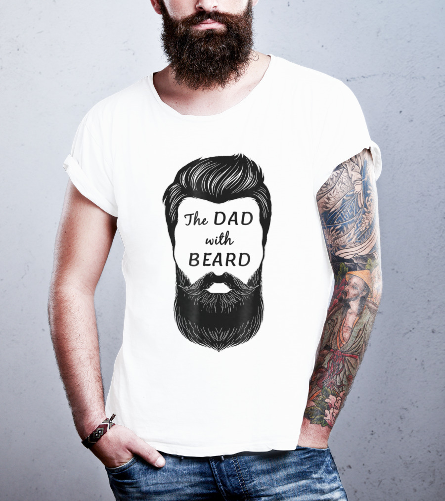The Awesome Dad With Beard T-Shirt