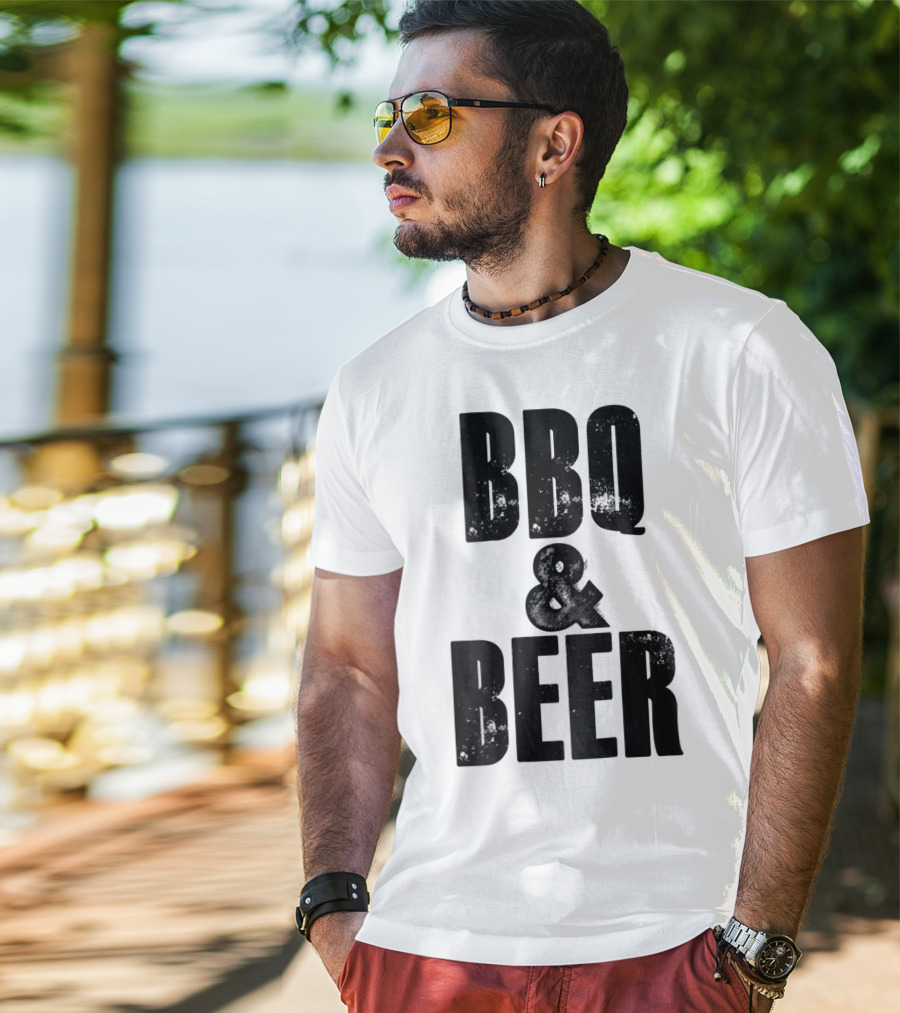 BBQ And Beer Dad Father Papa Husband BBQ And Beer T-Shirt