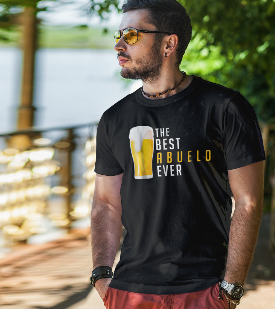 The Best Abuelo Ever Beer Glass T-Shirt
