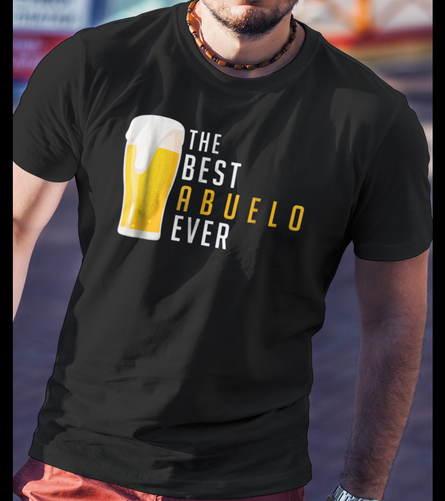 The Best Abuelo Ever Beer Glass T-Shirt