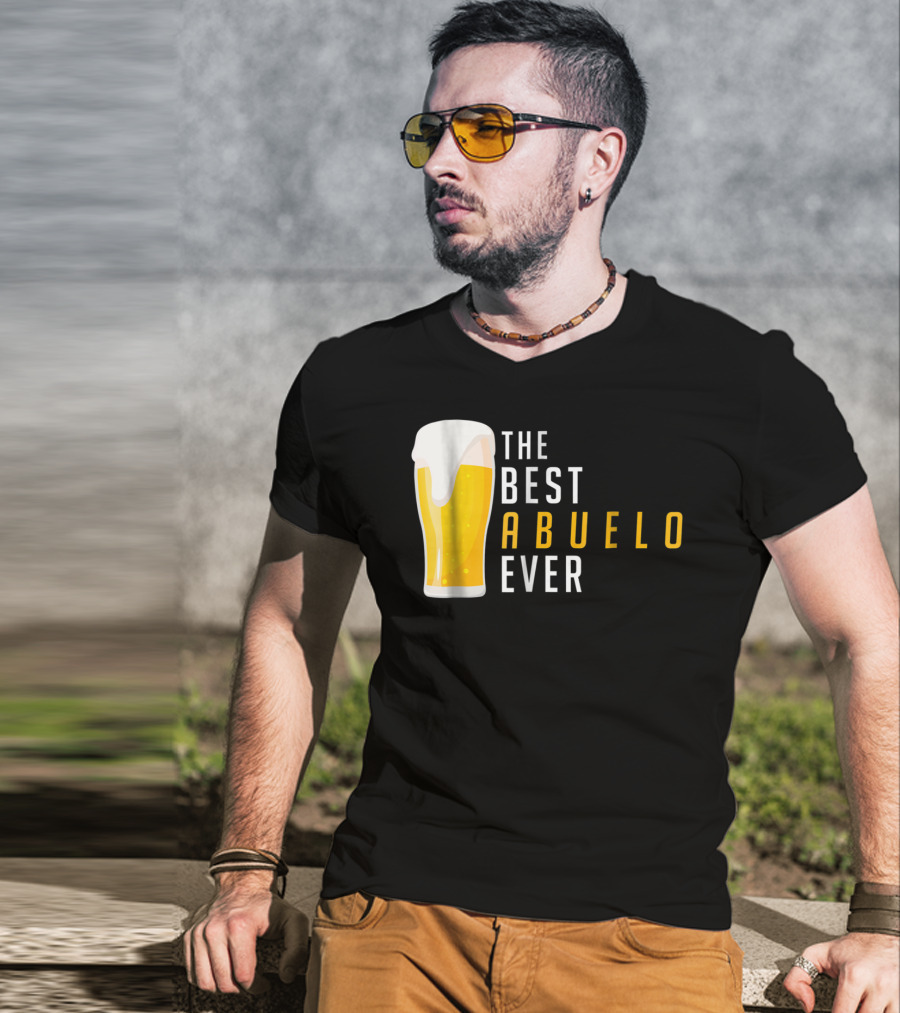 The Best Abuelo Ever Beer Glass T-Shirt