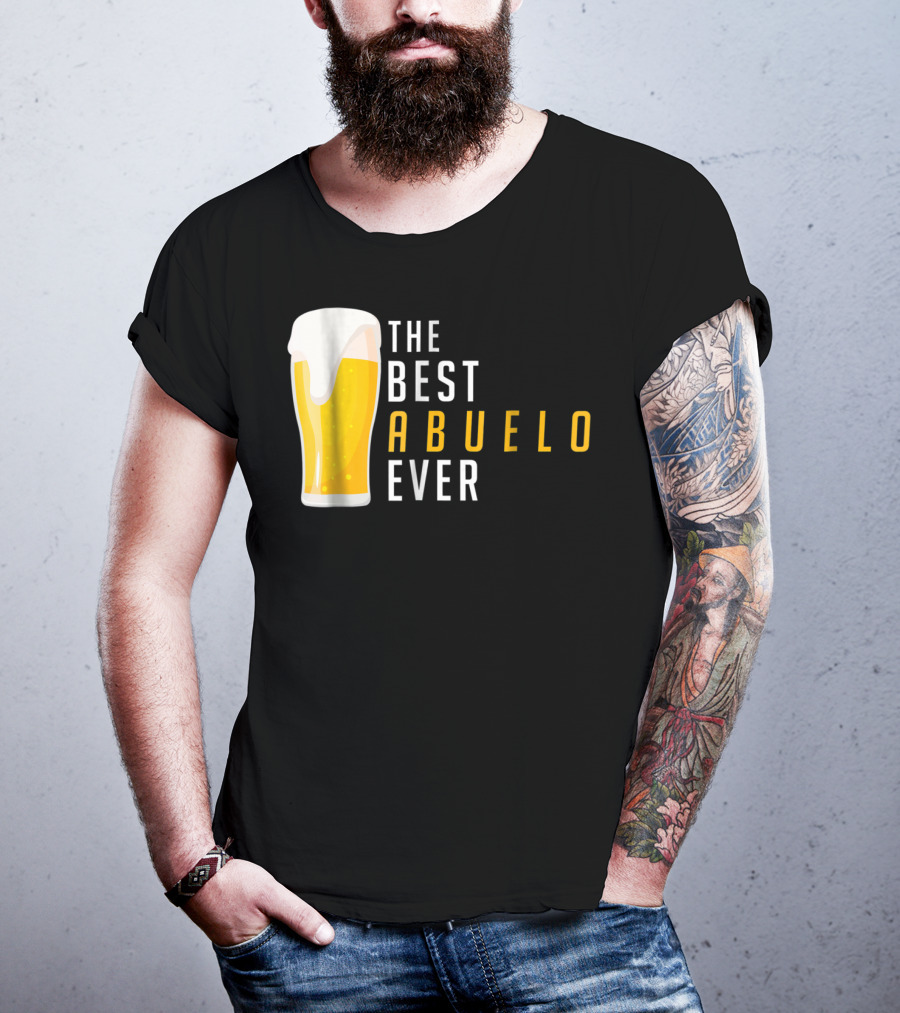 The Best Abuelo Ever Beer Glass T-Shirt