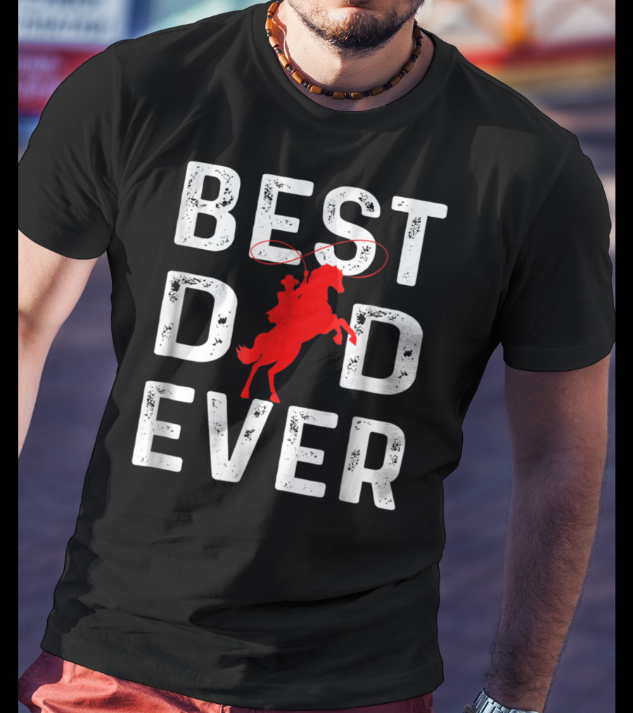 Best Dad Ever Cowboy Rider Iconic T-Shirt