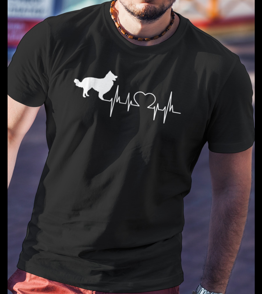 Border Collie Heartbeat Pulse T-Shirt