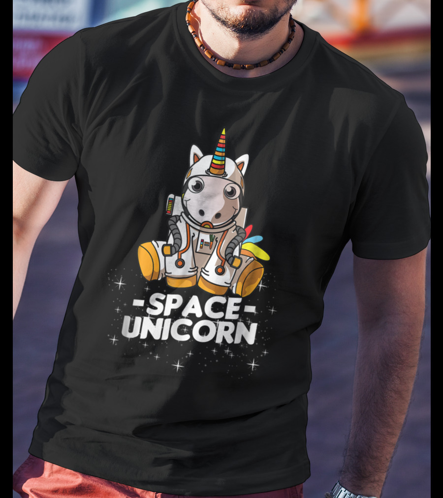 Space Unicorn Christmas Suit Dog Owner T-Shirt