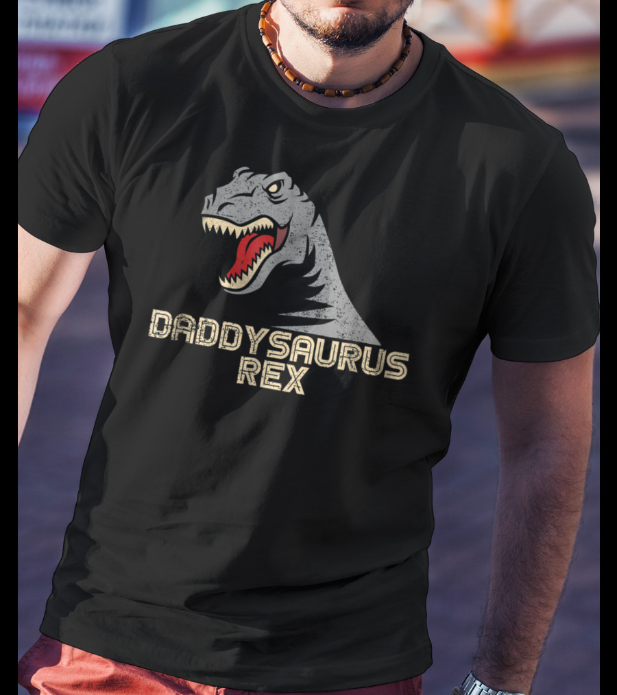 Cool Daddysaurus Rex Dinosaur Dad T-Shirt