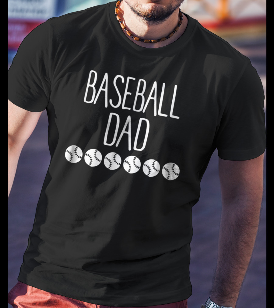 Baseball Dad Cute Sports Balls T-Shirt