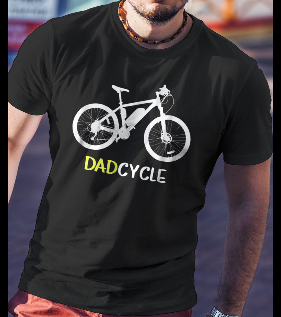 Dad Dadcycle Cycling Dad Bicycle Matching Cyclist Father Mom N Kids22 T-Shirt