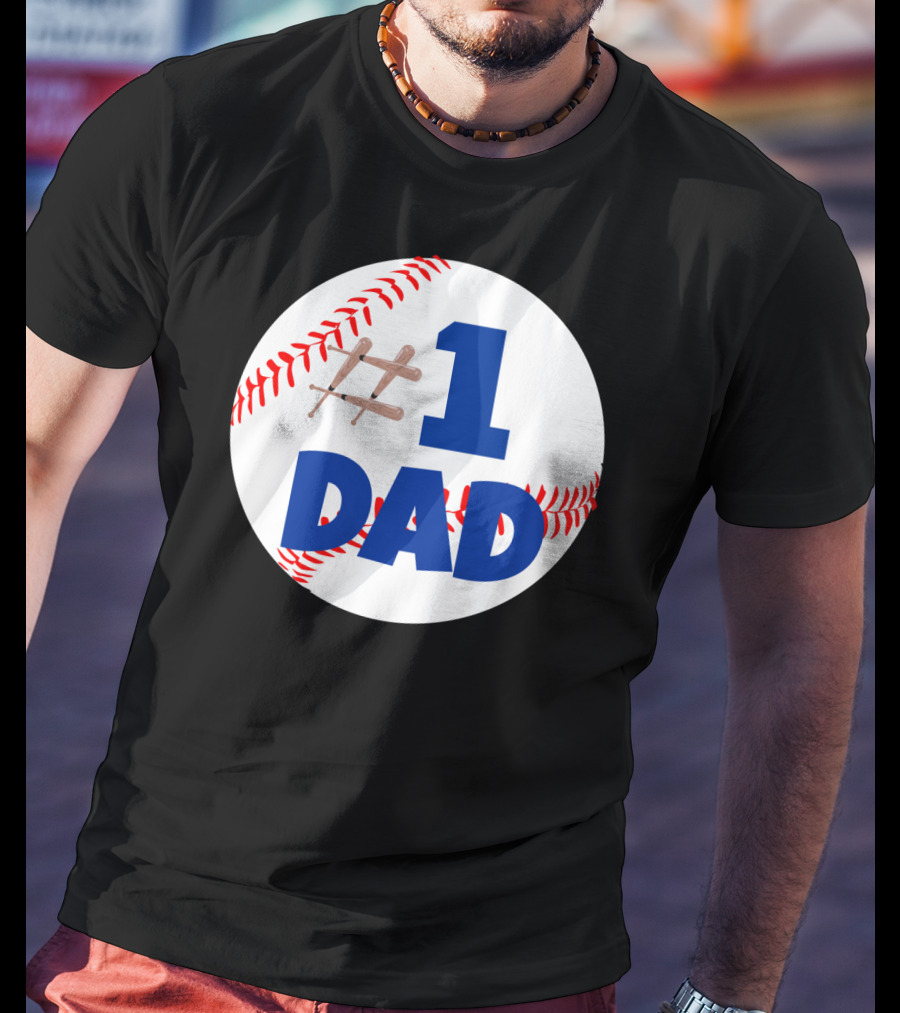 1 Dad Baseball Bats T-Shirt