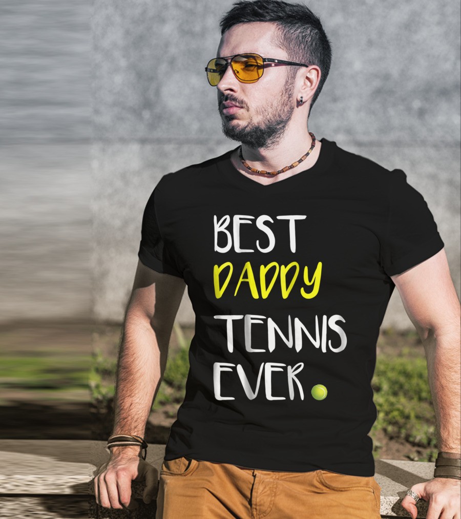 Best Daddy Tennis Ever From Tennis Lover84 Tennis Ball T-Shirt