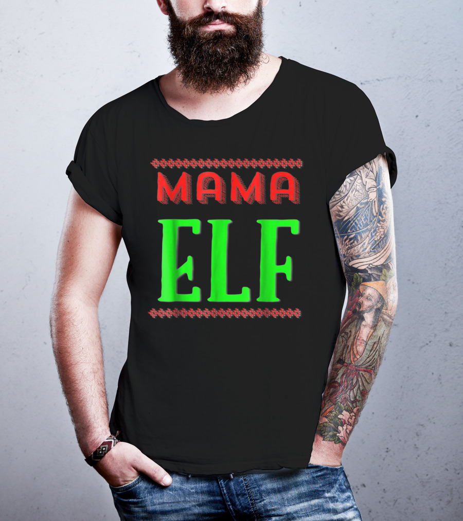 Mama Elf Christmas Holiday T-Shirt