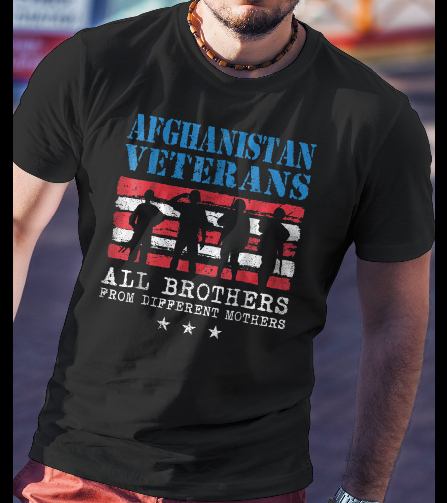 Afghanistan Veterans All Brothers From Different Mothers USA Dad Grandpa Veterans Day T-Shirt