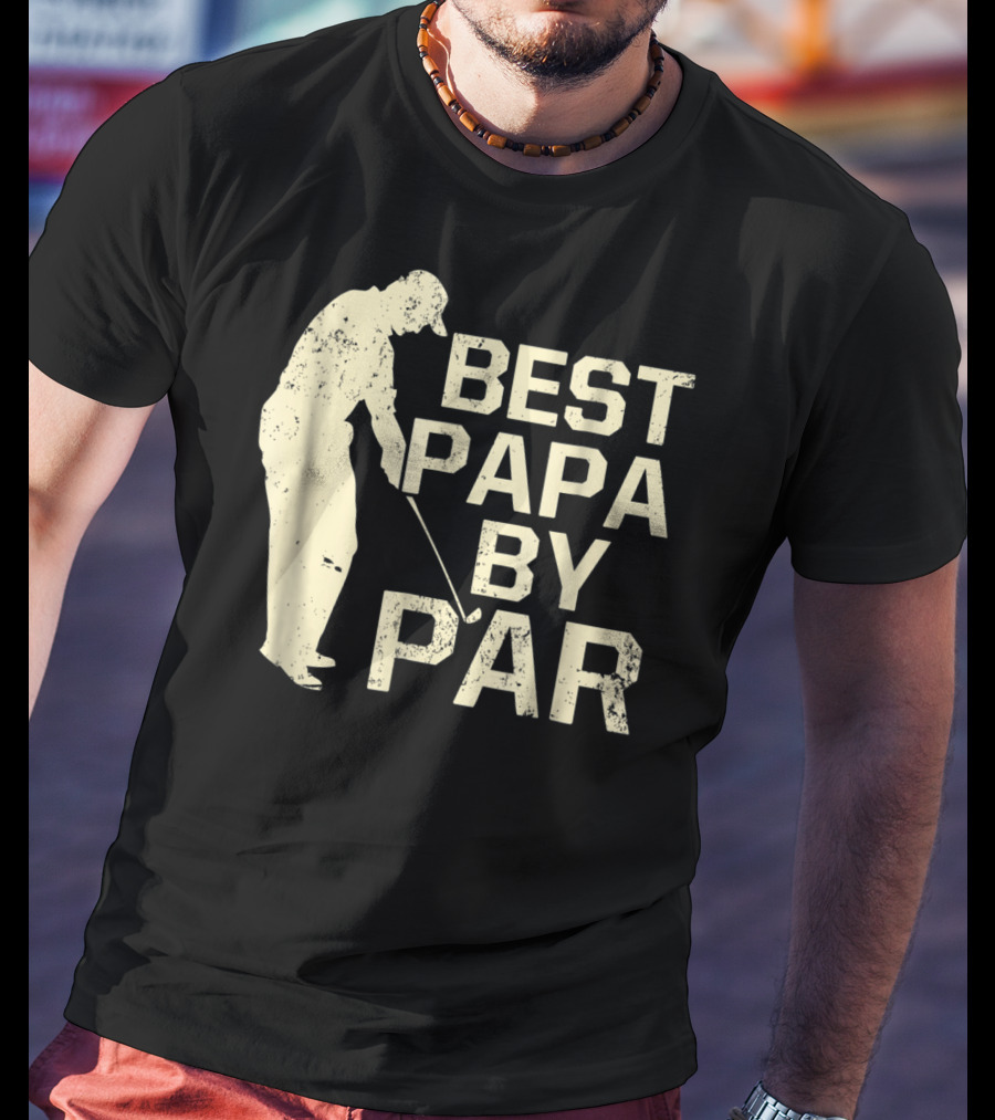 Best Papa By Par Funny Golf T-Shirt