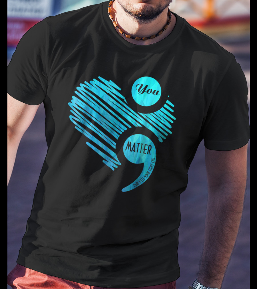 You Matter Blue Heart Prostate Cancer Awareness T-Shirt
