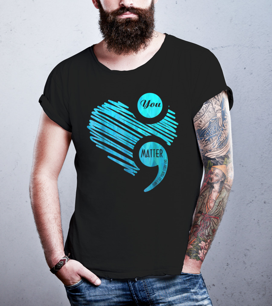 You Matter Blue Heart Prostate Cancer Awareness T-Shirt