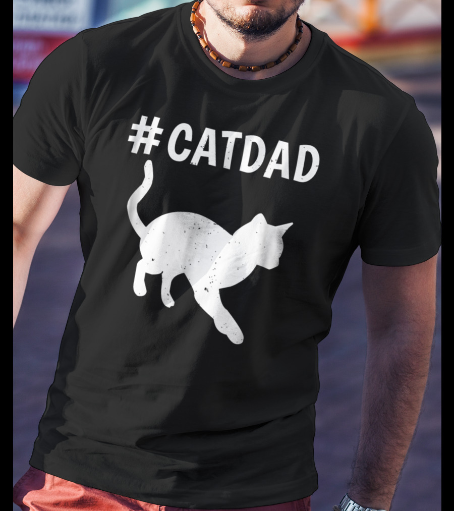 CatDad Hashtag Cat Dad For Cat Owner86 T-Shirt