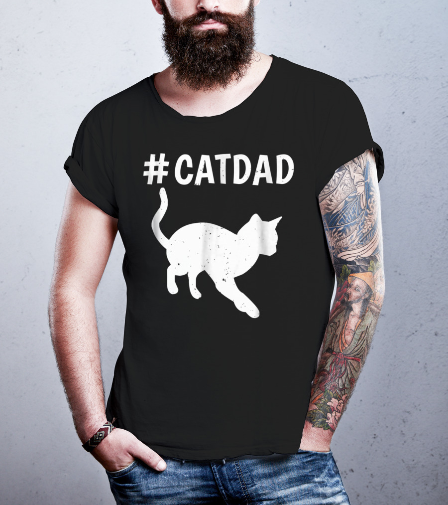CatDad Hashtag Cat Dad For Cat Owner86 T-Shirt