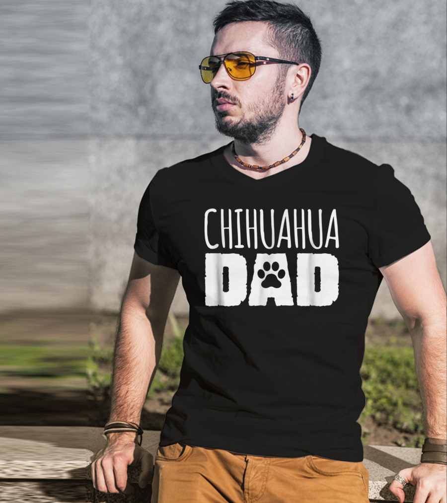 Chihuahua Dad Paw Prints T-Shirt