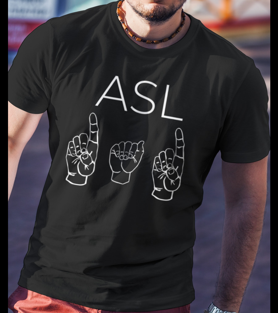 ASL Dad Sign Language Hand Signs T-Shirt
