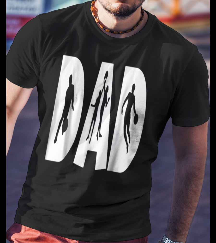 Basketball Dad Silhouette Sports Enthusiast Father's T-Shirt