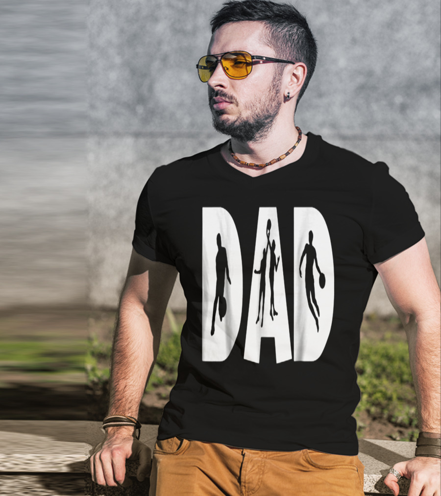 Basketball Dad Silhouette Sports Enthusiast Father's T-Shirt