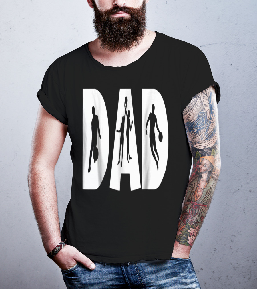 Basketball Dad Silhouette Sports Enthusiast Father's T-Shirt