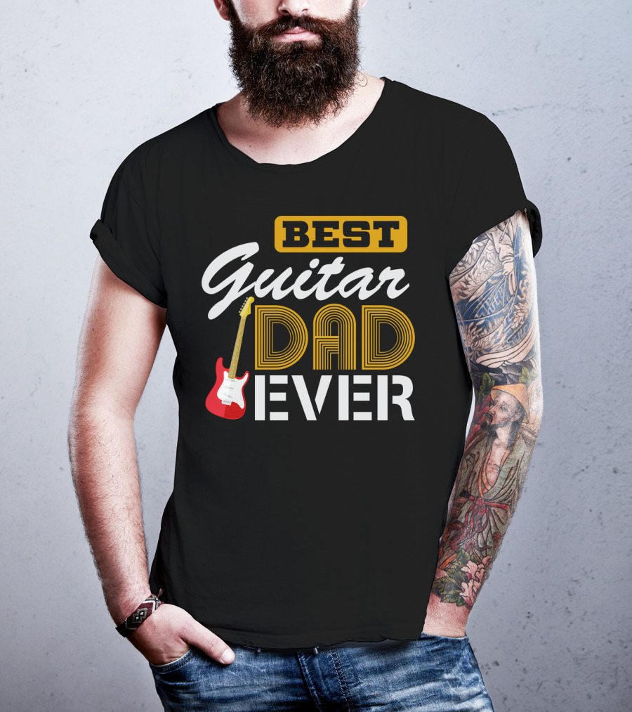 Best Guitar Dad Ever Electric Guitarist Father's Day T-Shirt