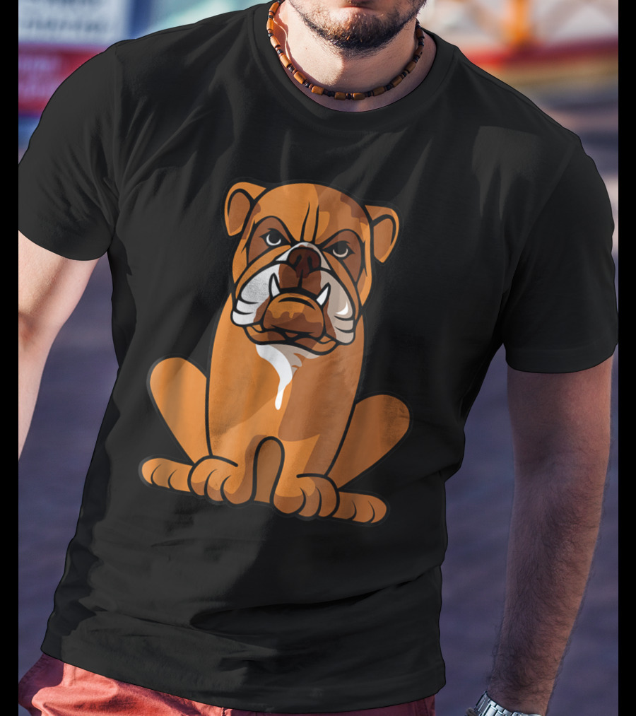 Bulldog Sitting And Waiting For The Holidays To Come T-Shirt