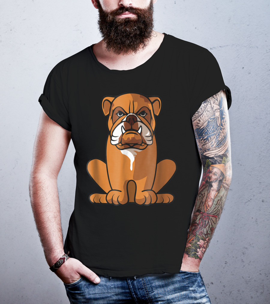 Bulldog Sitting And Waiting For The Holidays To Come T-Shirt