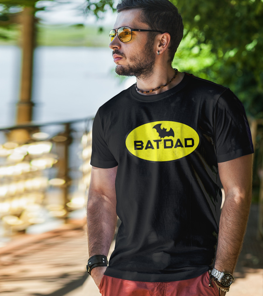 BATDAD Funny Dad Family Superhero T-Shirt