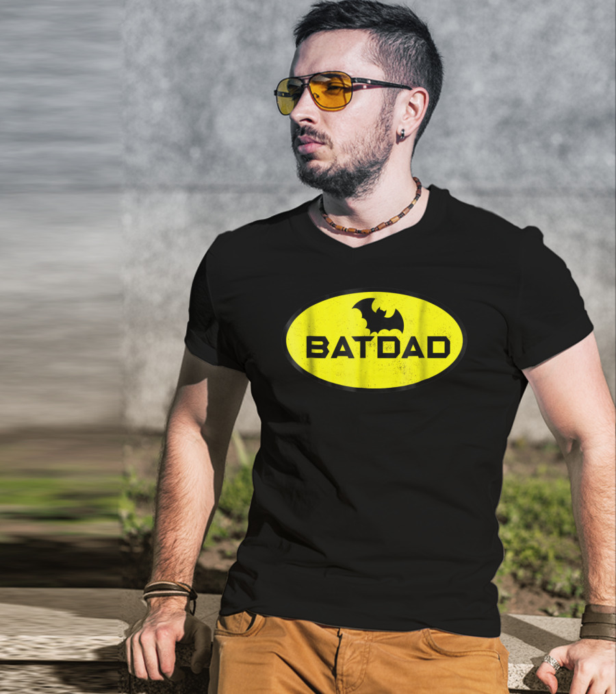 BATDAD Funny Dad Family Superhero T-Shirt