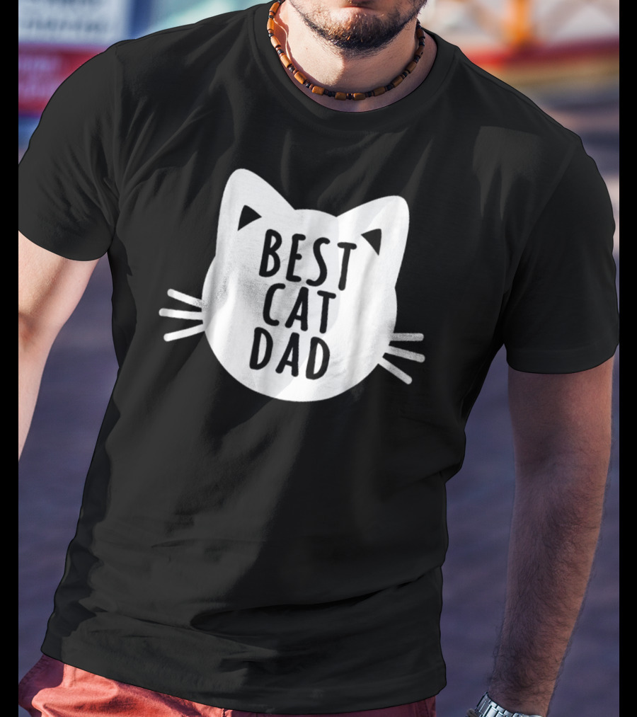 Best Cat Dad Cat Father Funny Dy38 T-Shirt