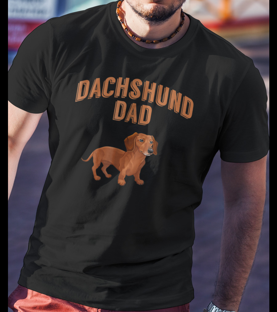 Dachshund Dad Dog Lovers20 Brown Sausage Dog T-Shirt