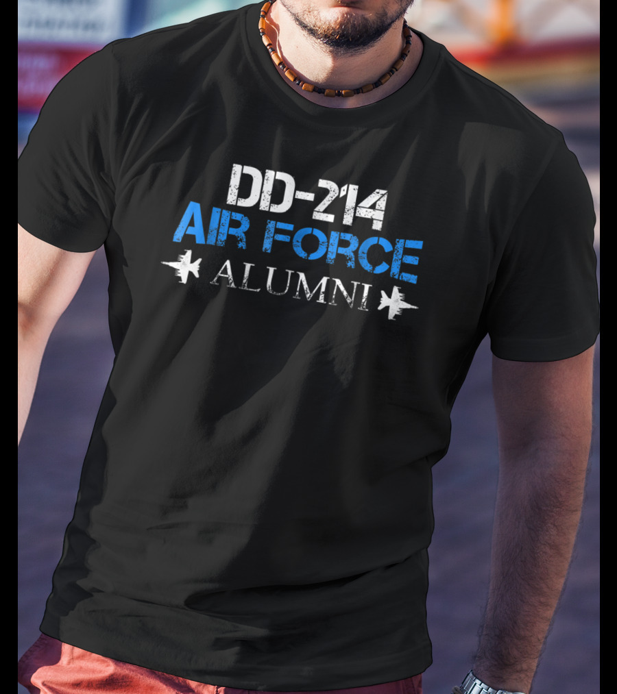DD-214 Air Force Alumni Veteran USAF Dad T-Shirt