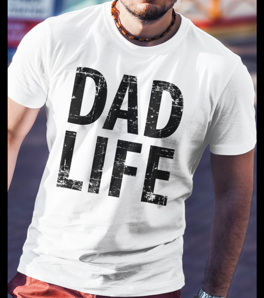 Dad Life Distressed Vintage Dark T-Shirt