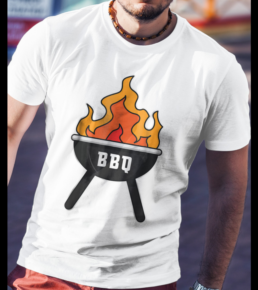 BBQ Pit Master Hot Flames Grilling Barbecue T-Shirt
