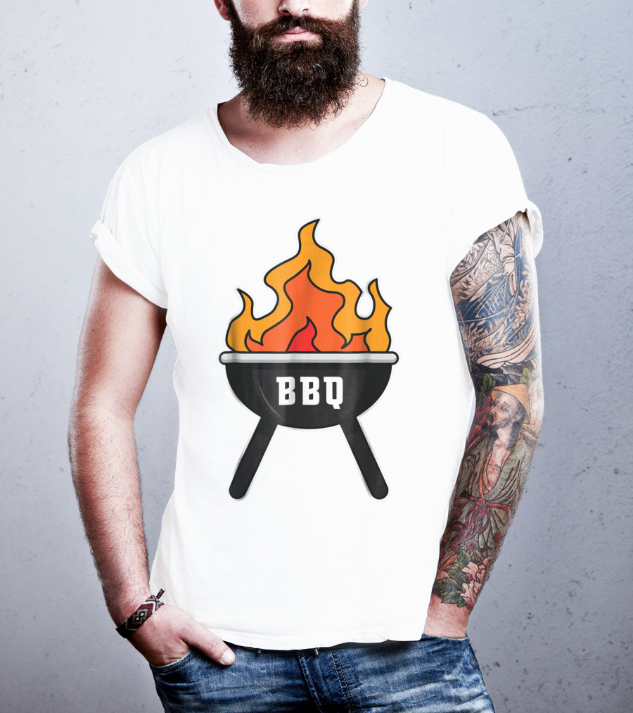 BBQ Pit Master Hot Flames Grilling Barbecue T-Shirt