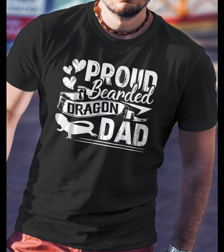Proud Bearded Dragon Dad T-Shirt
