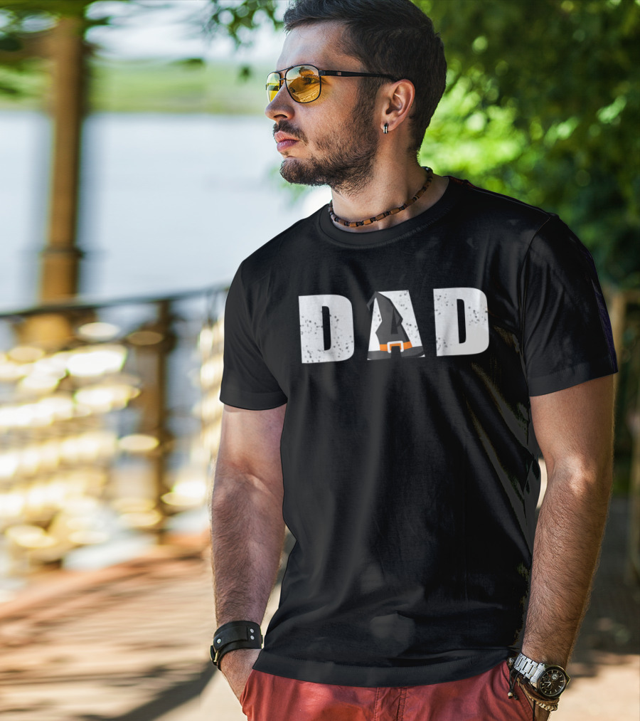 Dad Halloween Witch Hat Family T-Shirt