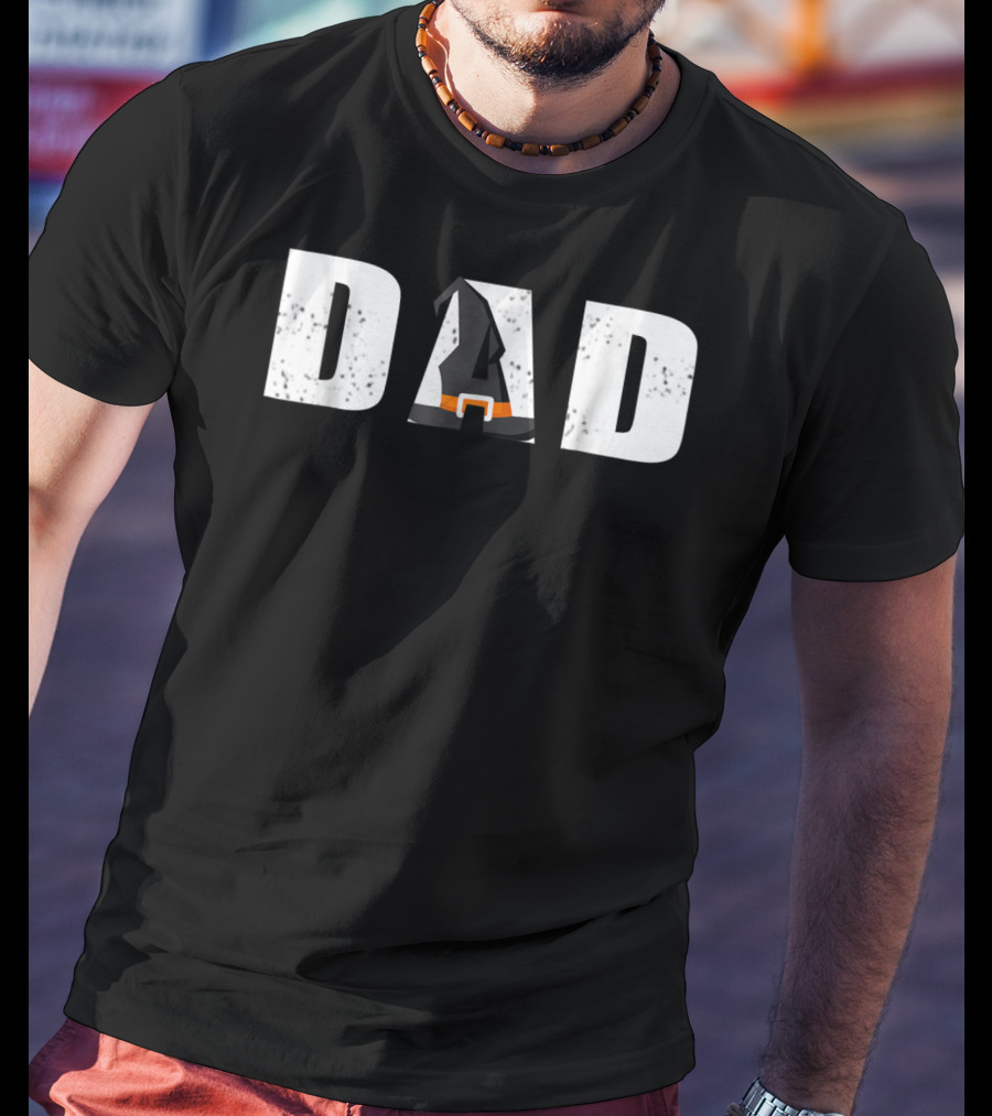 Dad Halloween Witch Hat Family T-Shirt