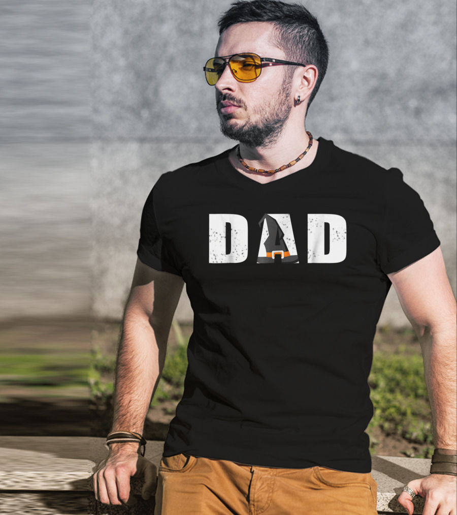 Dad Halloween Witch Hat Family T-Shirt