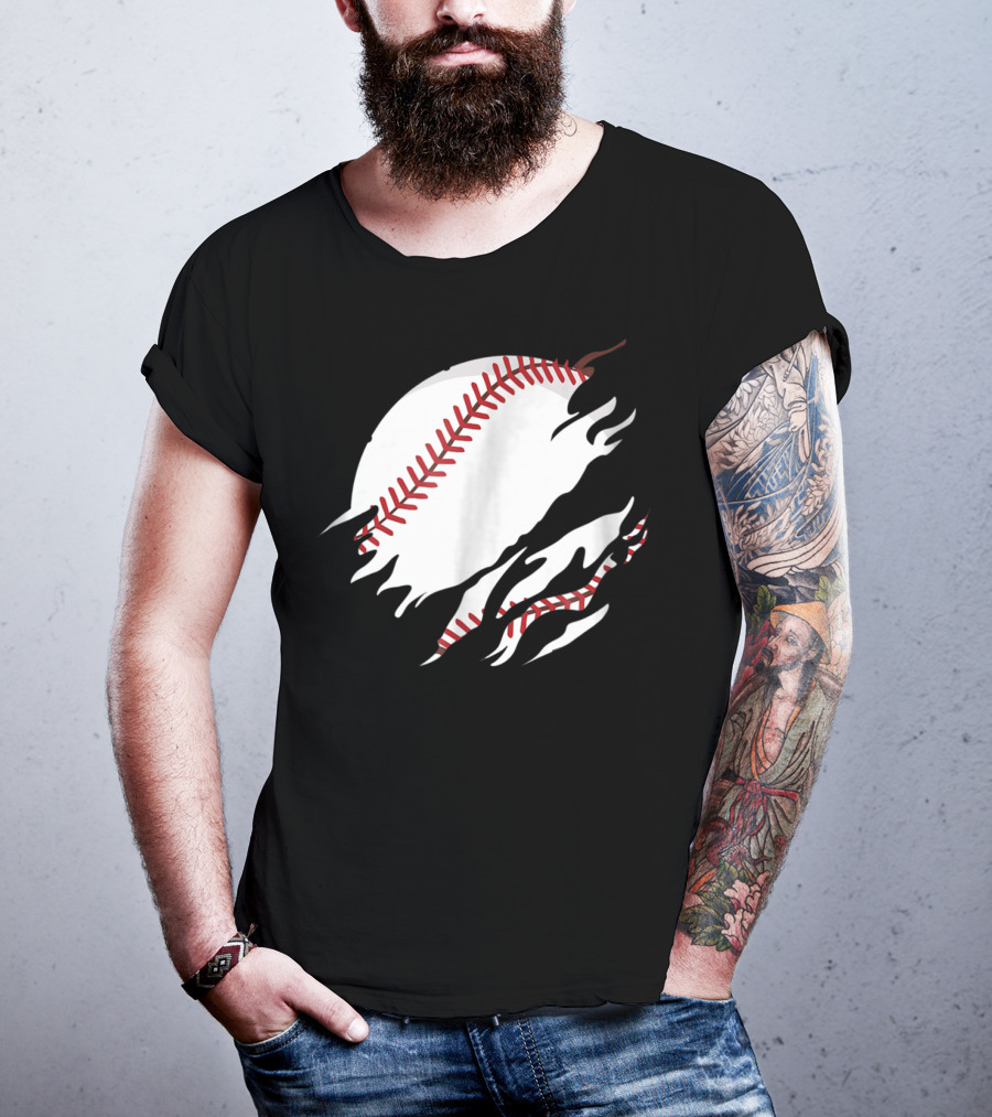 Baseball In Me Basketball Inside Me TSh36 Baseball Tears T-Shirt
