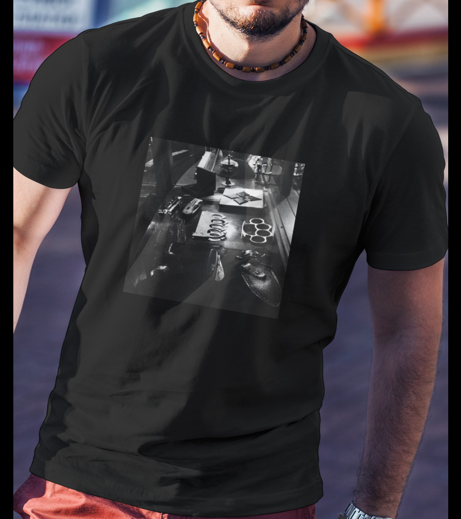 Armory 423267 Black And White Display Of Weapons And Artifacts T-Shirt