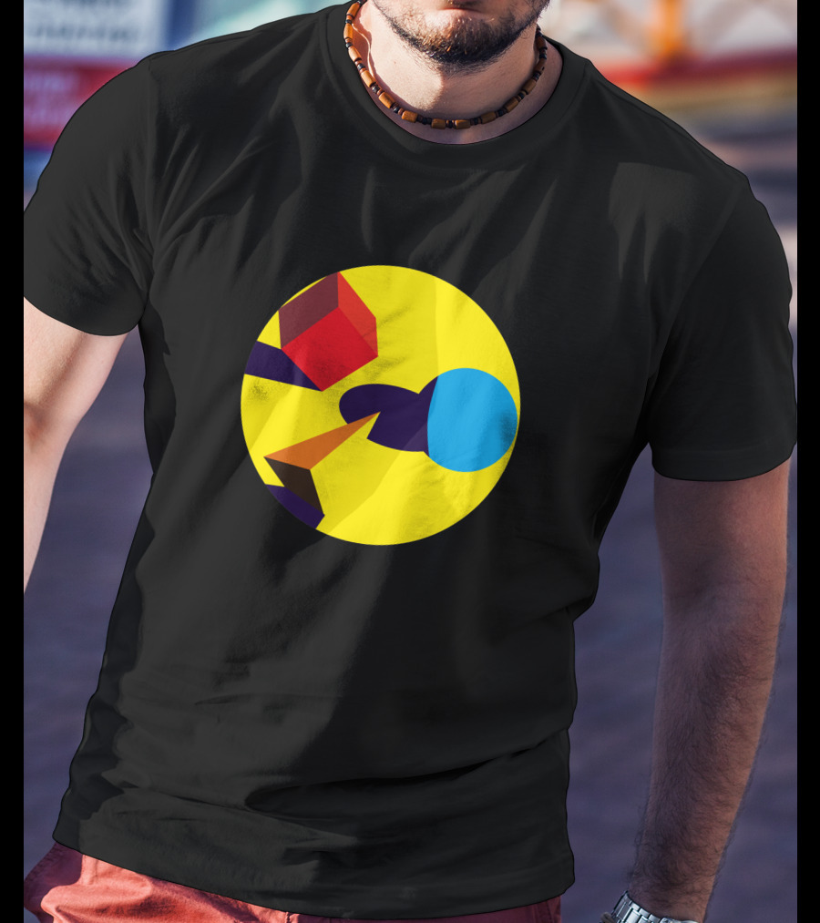 Bauhausian Forms Abstract Geometry 704928 Yellow Circle T-Shirt