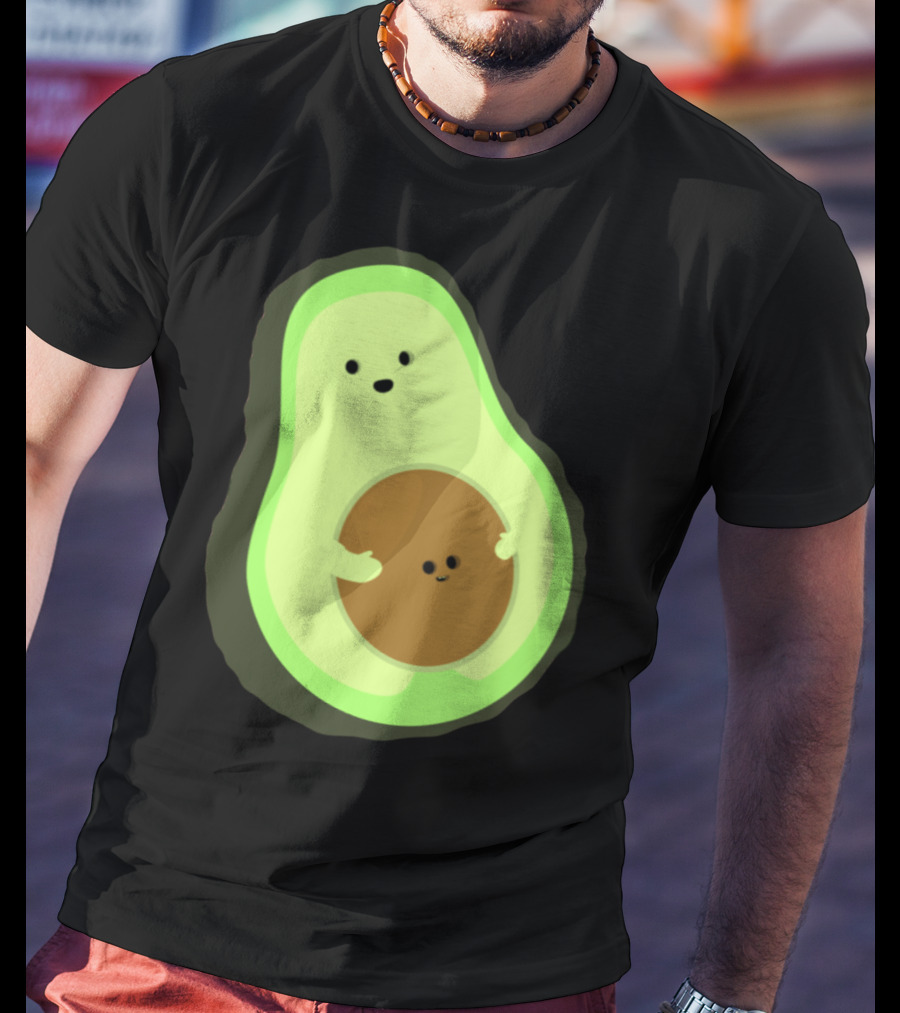 Cute LOL Avocado Pregnant Mom With Baby Seed T-Shirt