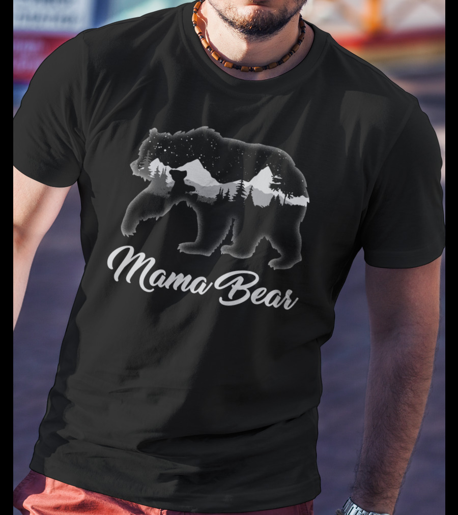 Mama Bear Mountainous Forest T-Shirt