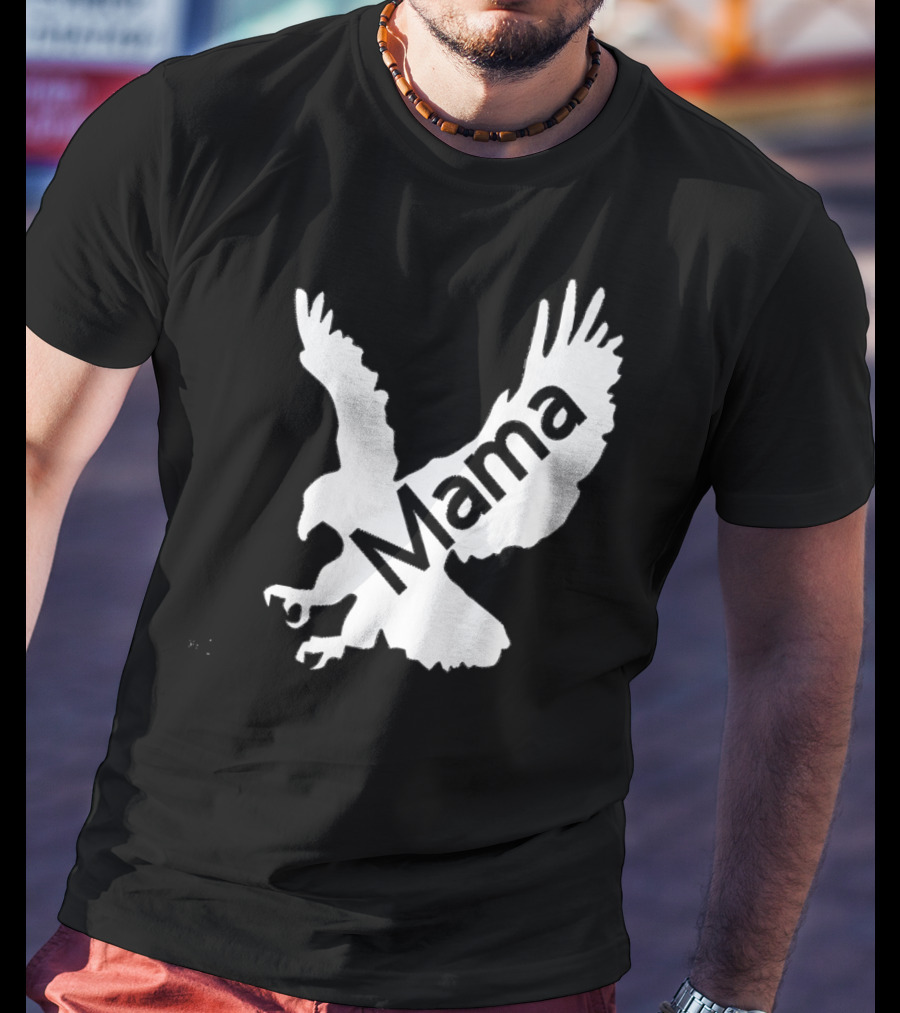 Mama Hawk Eagle Protective Mom Dark T-Shirt